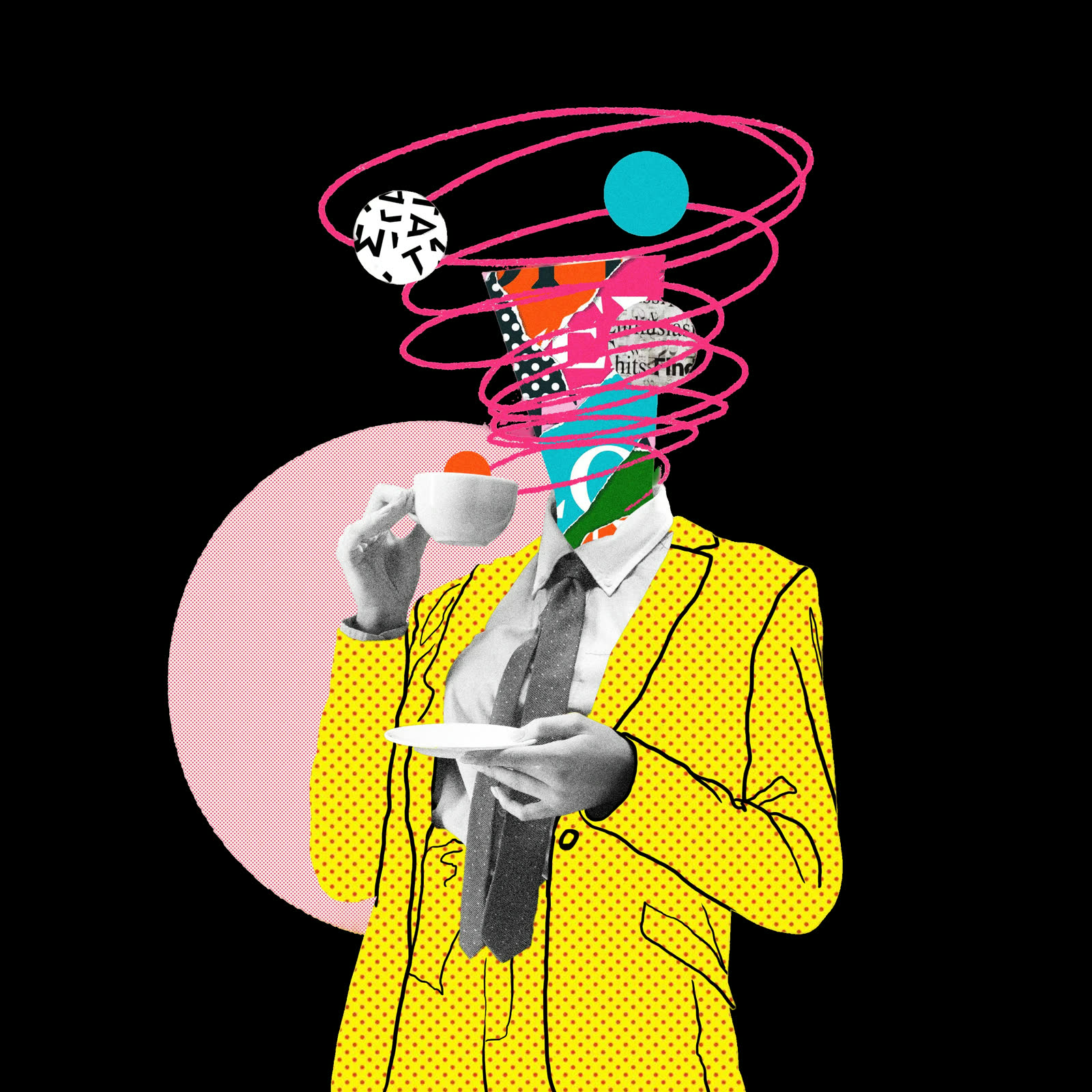 Comunicare digitală suprasaturată — visual editorial Kenzy Media